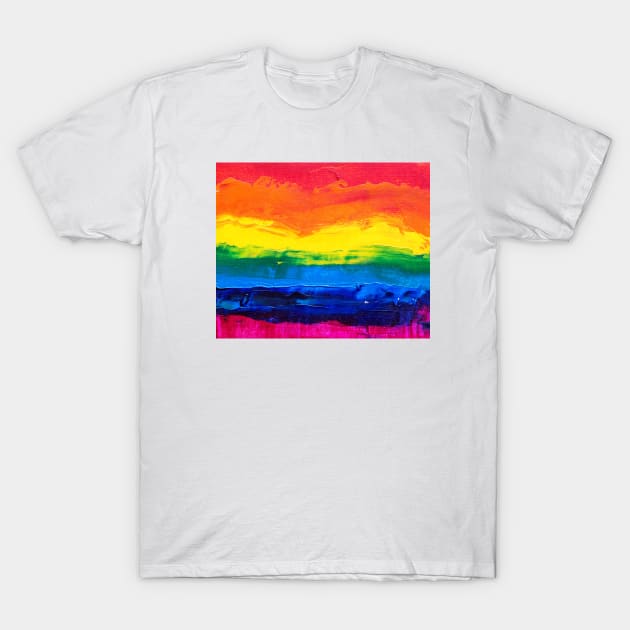 Gay Flag LBGTQ T-Shirt by Pop Cult Store